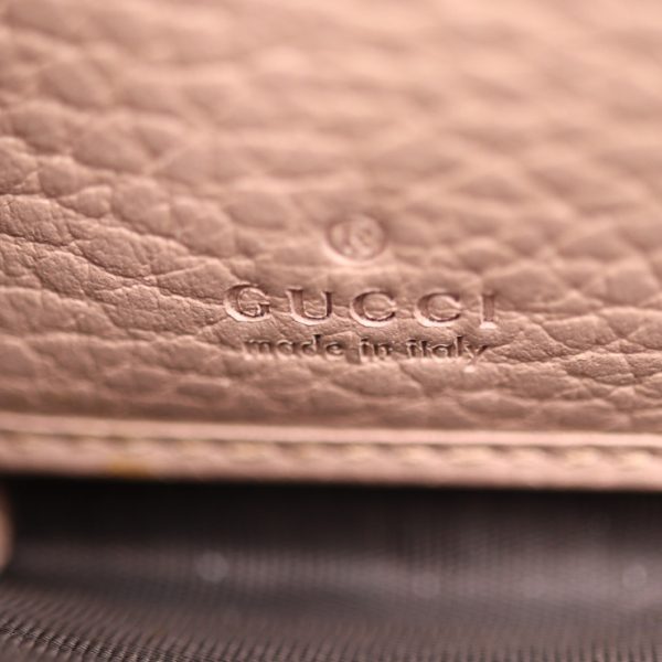 2311103010078 8 Gucci GG Petit Marmont Long Wallet Pink Beige