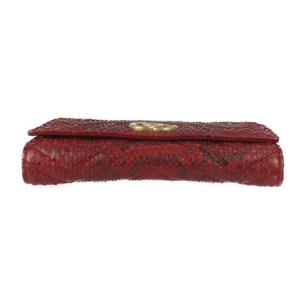 2313033007096 4 Gucci GG Marmont Bifold Wallet Python Red Antique