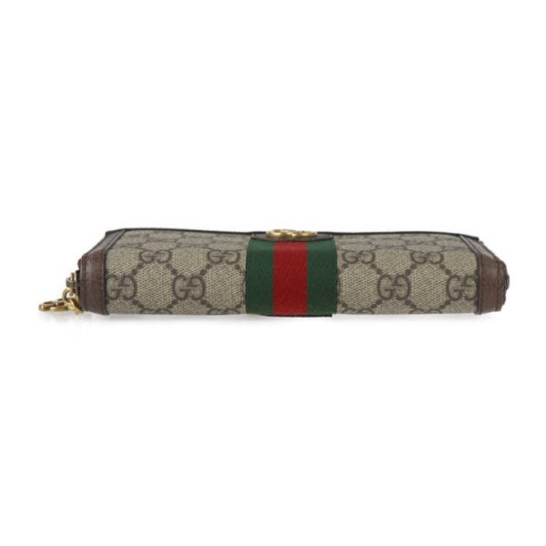 2313043007079 4 Gucci Ophidia GG Zip Around Wallet GG Beige Ebony