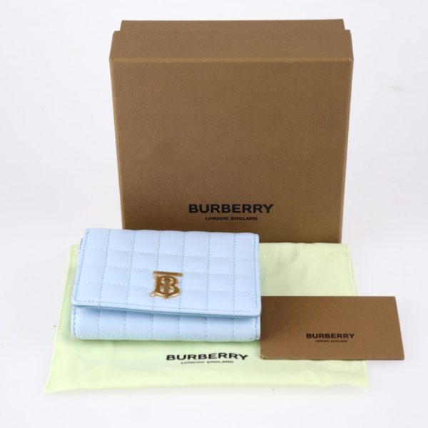 2313073007083 10 Burberry Lola Lambskin Compact Wallet Pale Blue