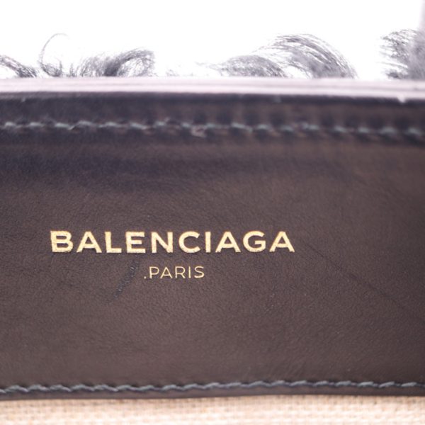 2313073010061 8 Balenciaga Padlock Nude Mouton Leather Handbag Black