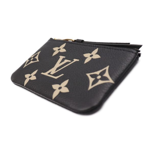 2314063002117 3 Pochette Cle Coin Case Empreinte Noir Black Beige