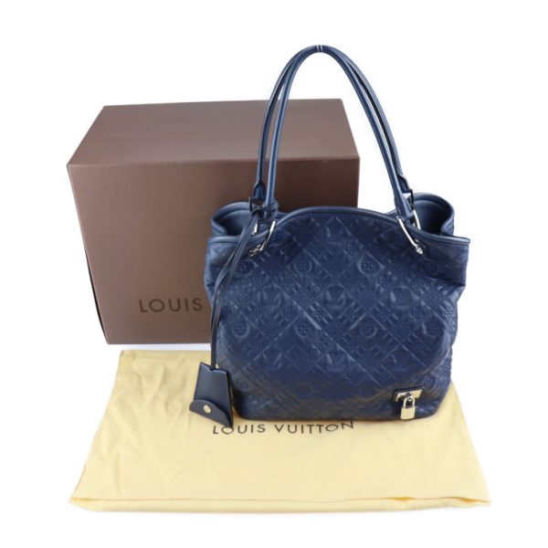 2314083007064 9 Louis Vuitton Lilia GM Antia Tote Bag Andigo Blue