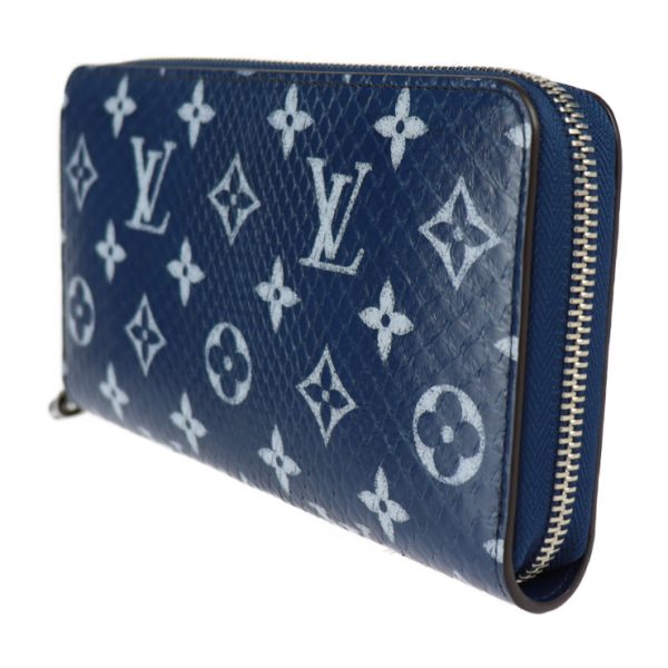 2314093010040 2 Louis Vuitton Zippy Wallet Monogram Python Blue