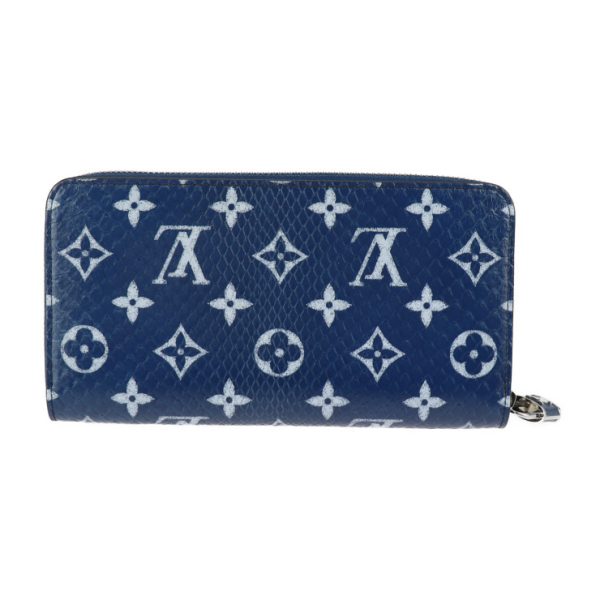 2314093010040 3 Louis Vuitton Zippy Wallet Monogram Python Blue