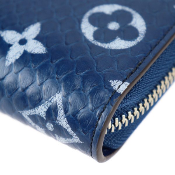 2314093010040 5 Louis Vuitton Zippy Wallet Monogram Python Blue