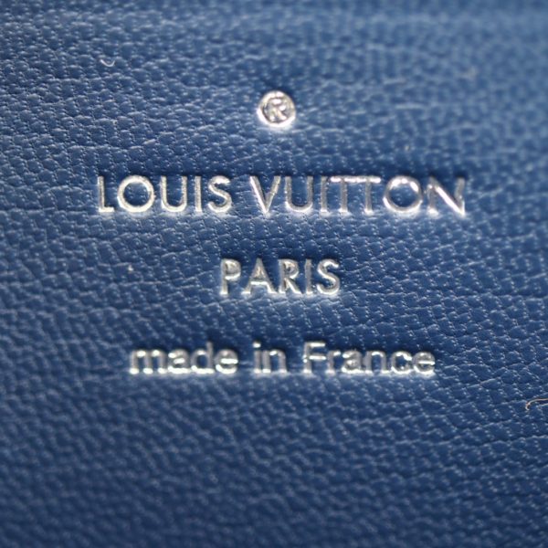 2314093010040 9 Louis Vuitton Zippy Wallet Monogram Python Blue