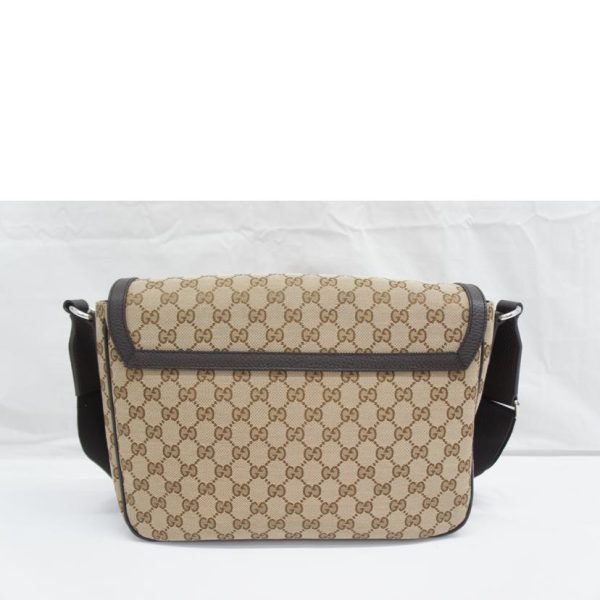 23141 2 Gucci GG Canvas Messenger Bag Beige