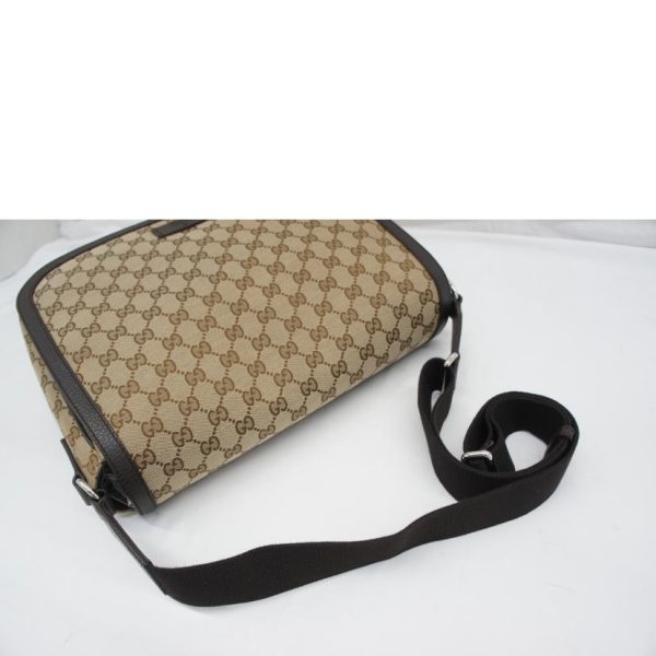 23141 4 Gucci GG Canvas Messenger Bag Beige