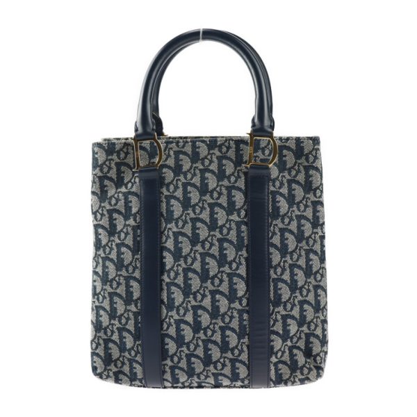 2314111001019 3 Dior Trotter Canvas Leather Tote Bag Navy