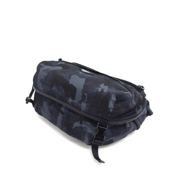 23146 3 Prada Nylon Shoulder Bag Camouflage Pattern Black