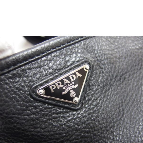 23160 10 Prada Leather Shoulder Bag Black