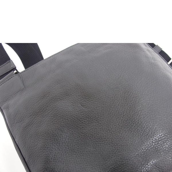 23160 7 Prada Leather Shoulder Bag Black