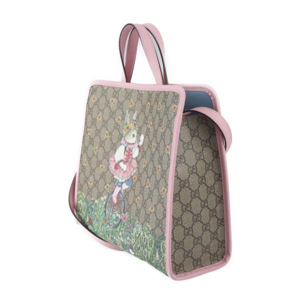 2316023007106 2 Gucci Handbag GG Supreme Canvas Leather Beige Pink