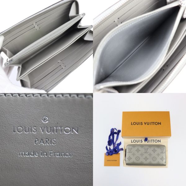 2316113007088 9 Louis Vuitton Zippy Long Wallet Metallic Gray