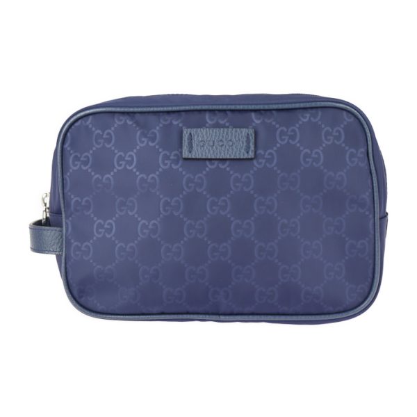 2317043007101 1 Gucci Bag GG Nylon Leather Navy Pouch