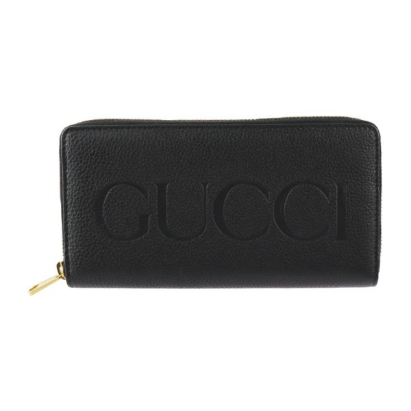 2317123008082 1 Gucci Logo Zip Around Long Wallet Leather Black