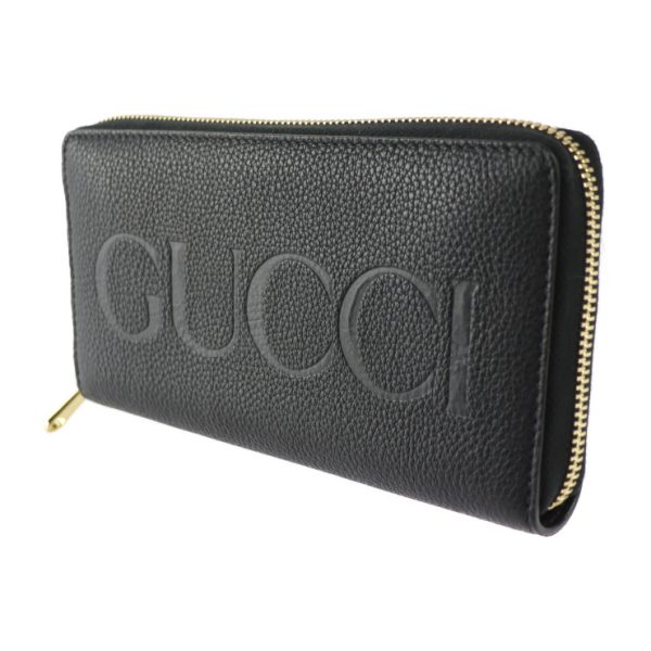 2317123008082 2 Gucci Logo Zip Around Long Wallet Leather Black