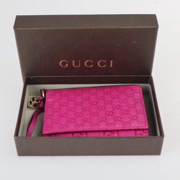 2318013002058 10 Gucci Guccisima Micro Card Case Leather Red