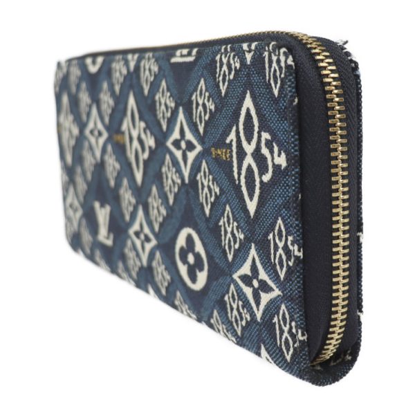 2319013007063 2 Louis Vuitton Zippy Jacquard Long Wallet Blue