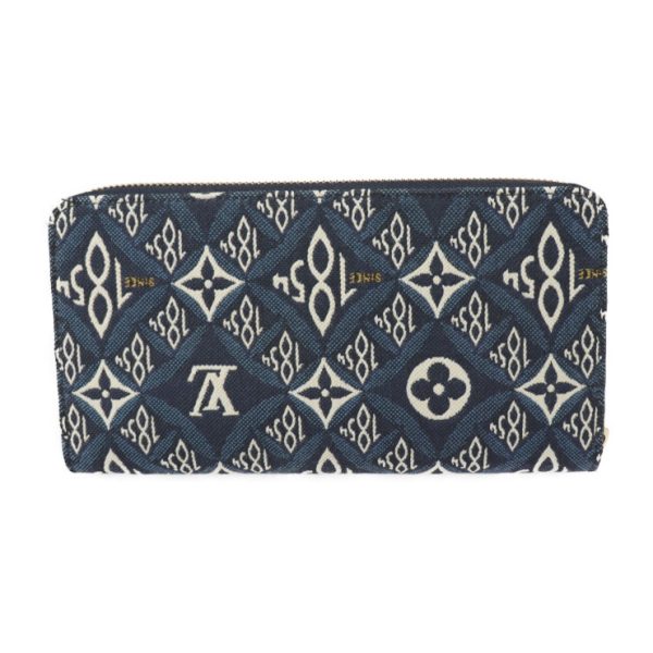 2319013007063 3 Louis Vuitton Zippy Jacquard Long Wallet Blue