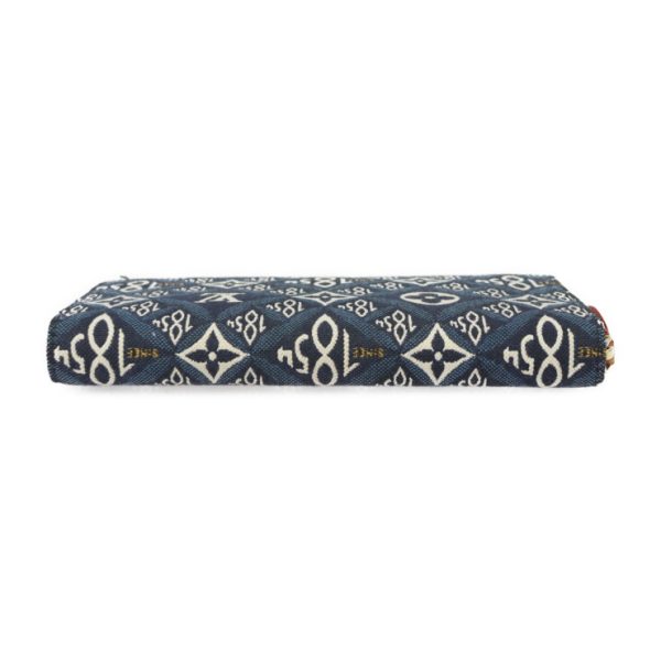 2319013007063 4 Louis Vuitton Zippy Jacquard Long Wallet Blue