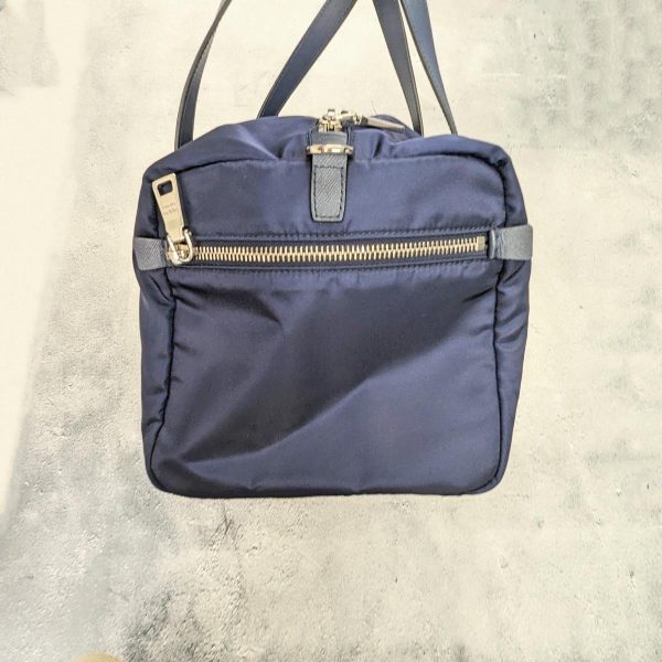 231 04 Prada Boston Nylon 2way Shoulder Bag Blue