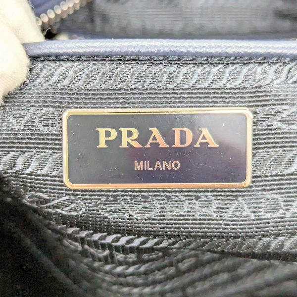 231 16 Prada Boston Nylon 2way Shoulder Bag Blue