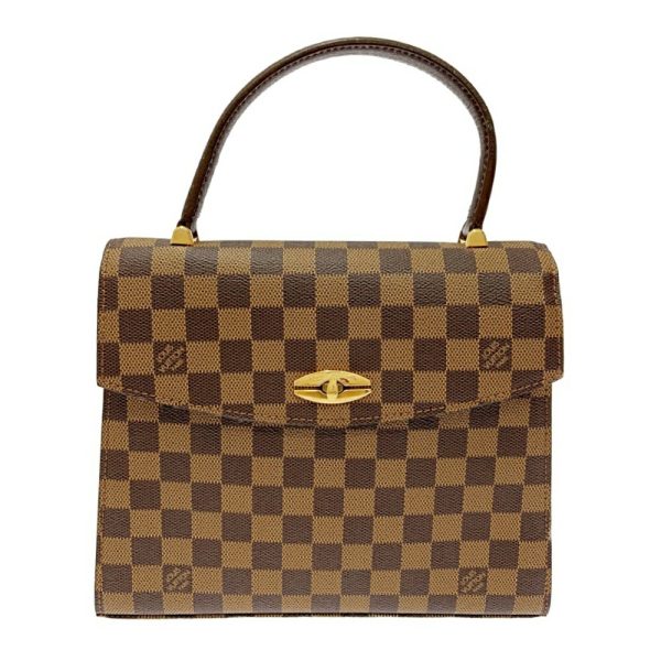 232001 1 LOUIS VUITTON Damier PVC Malherbe Handbag Brown