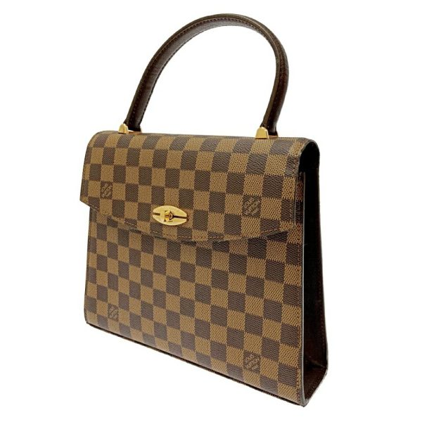 232001 2 LOUIS VUITTON Damier PVC Malherbe Handbag Brown