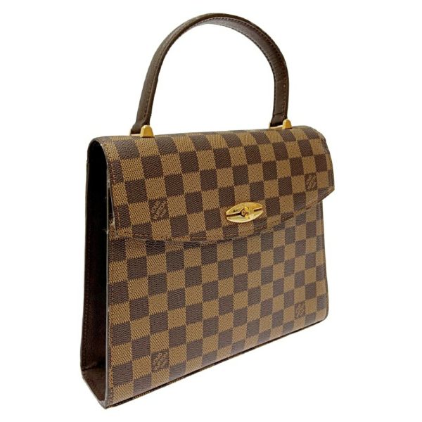 232001 3 LOUIS VUITTON Damier PVC Malherbe Handbag Brown