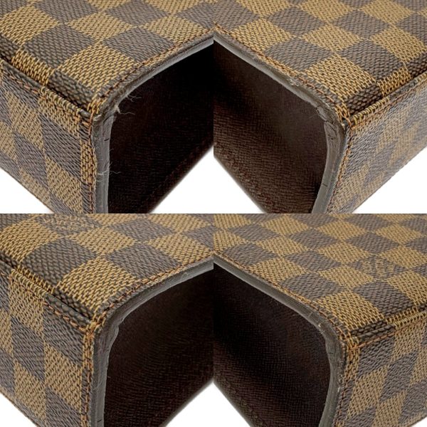 232001 6 LOUIS VUITTON Damier PVC Malherbe Handbag Brown