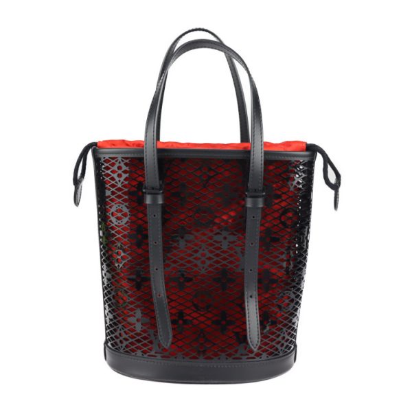 2320073007118 1 Louis Vuitton Lace Bucket PM Tote Bag Patent Black