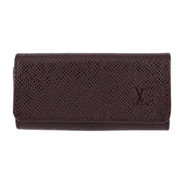 2320073007122 1 Louis Vuitton Multicle 4 Key Case Taiga Acaju