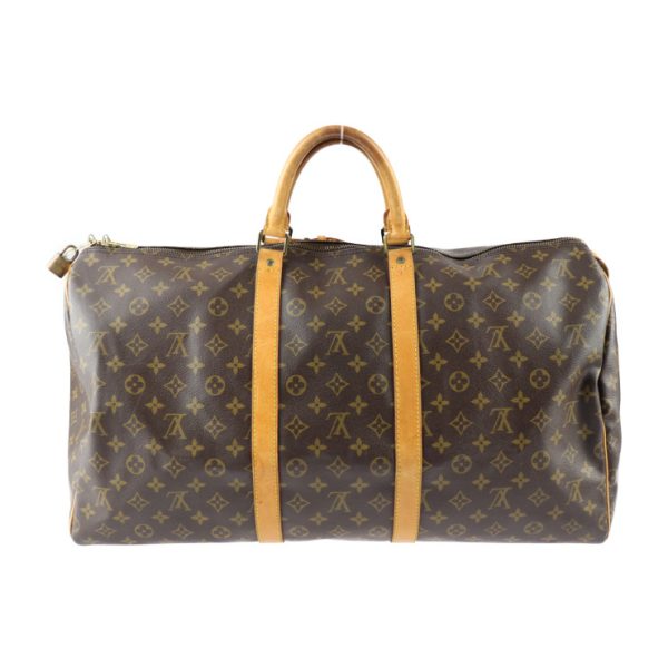 2321091001026 3 Louis Vuitton Keepall 55 Boston Bag Monogram Brown