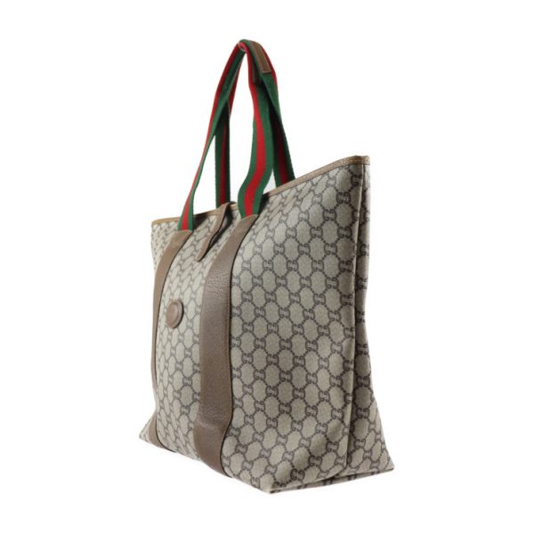 2321091001030 2 Gucci Sherry Line Tote GG Leather Beige Brown