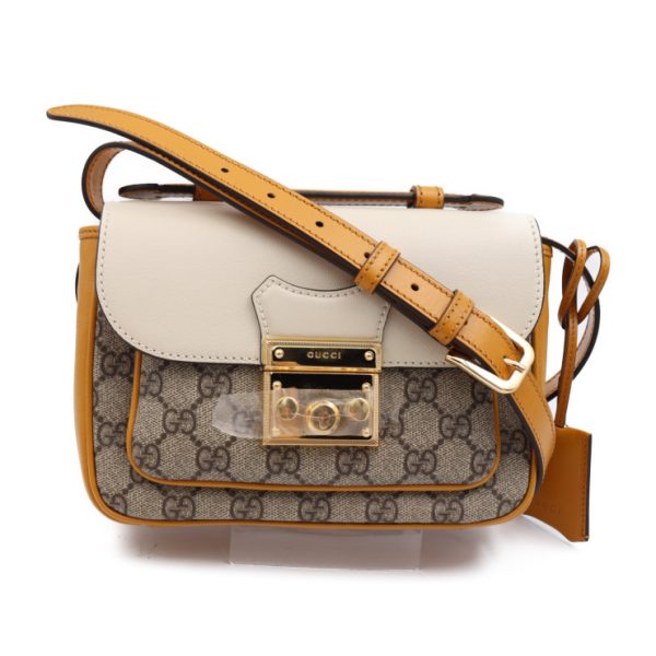 2321093007111 1 Gucci GG Shoulder Bag Ivory Dark Leaf Beige Ebony