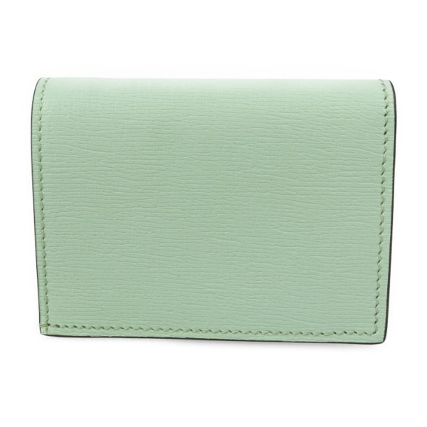 2322023002143 3 Gucci Bifold Wallet Leather Pale Green Multicolor