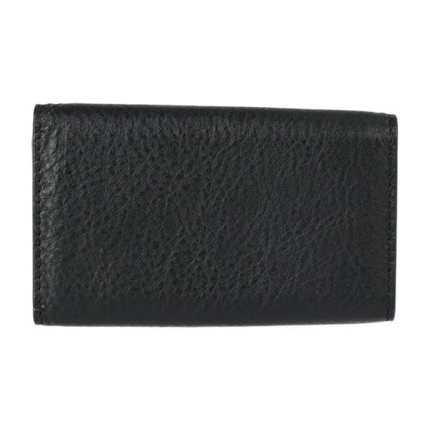 2322053008153 3 Balenciaga Paper Leather Key Case Black