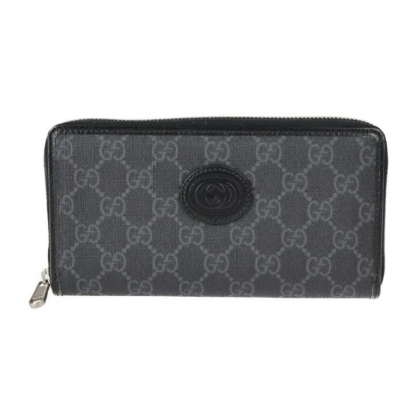 2322053008169 1 Gucci Zip Around Wallet Interlocking G Black