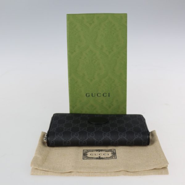 2322053008169 8 Gucci Zip Around Wallet Interlocking G Black