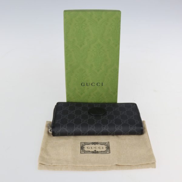 2322053008170 8 Gucci Zip Around Wallet Interlocking G Black