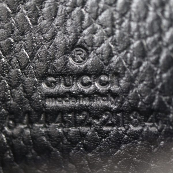 2322103008150 7 Gucci Coin Case Leather Black Card Holder