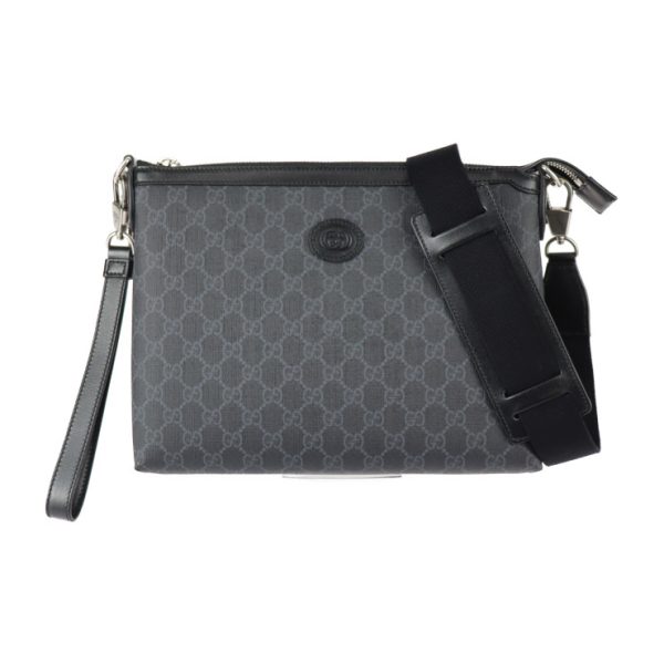 2322103008154 1 Gucci Messenger Interlocking G Shoulder Gray Black