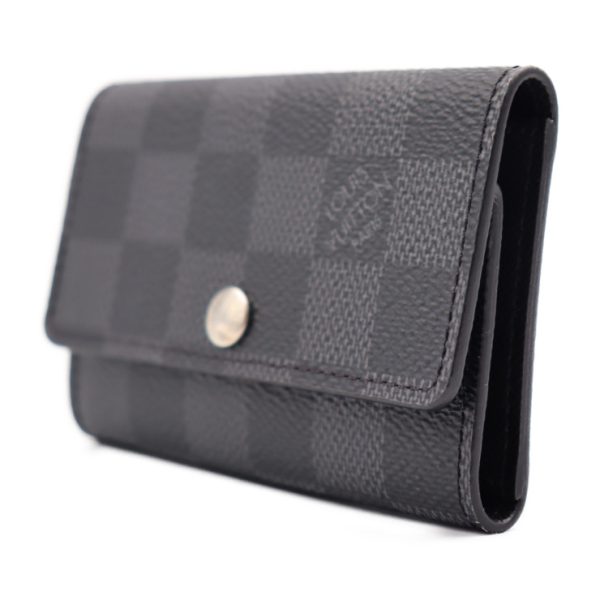 2323073008132 2 Louis Vuitton Multicle 6 Key Case Gray Black