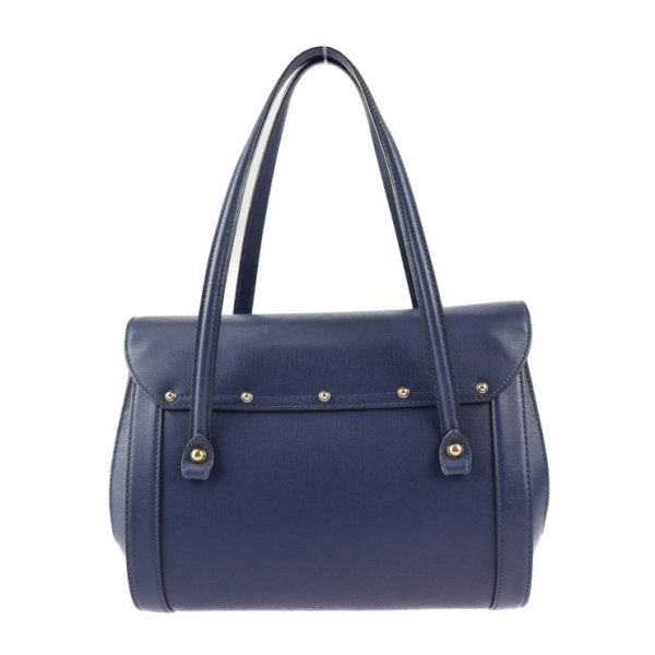 2323113010143 3 Gucci Bamboo Handbag Leather Navy Shoulder