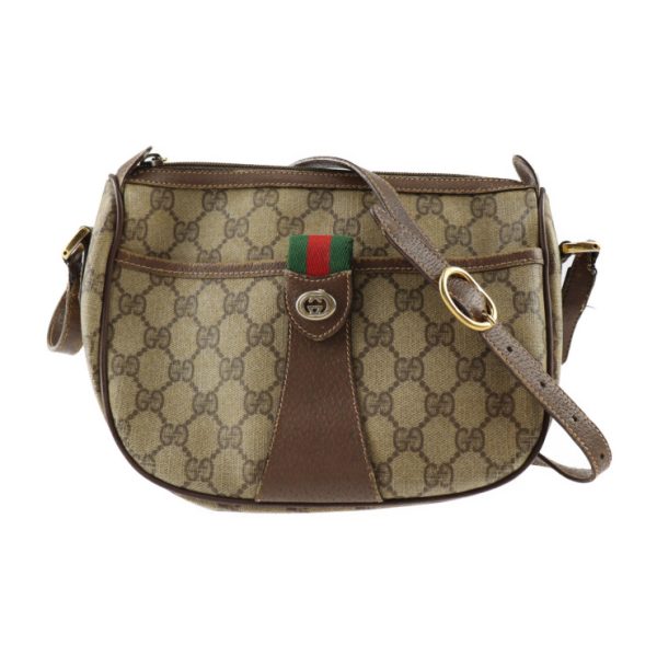 2324091001031 1 Gucci Sherry Line Shoulder GG Supreme Beige Brown