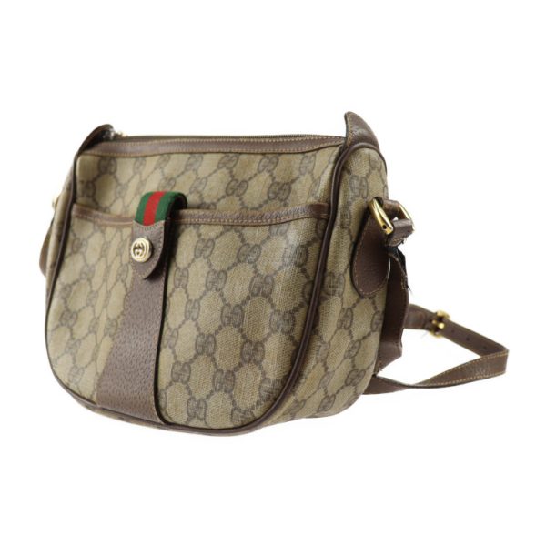 2324091001031 2 Gucci Sherry Line Shoulder GG Supreme Beige Brown