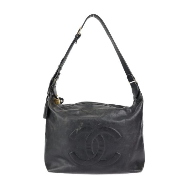 2325061001050 1 Chanel Shoulder Bag Caviar Skin Coco Mark Black