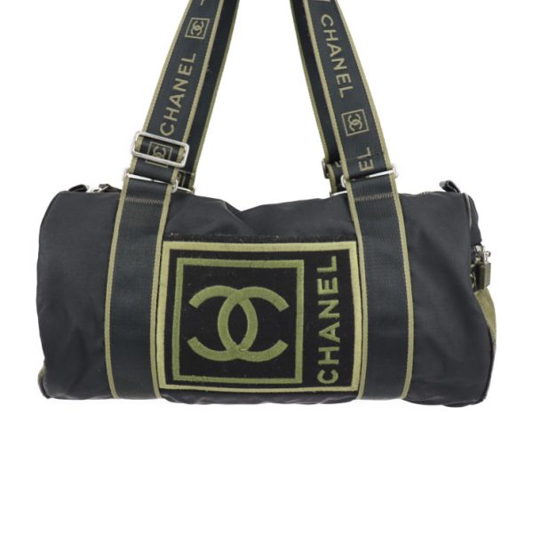 2325061001051 2 Chanel Sports Line Boston Bag Black Khaki Green